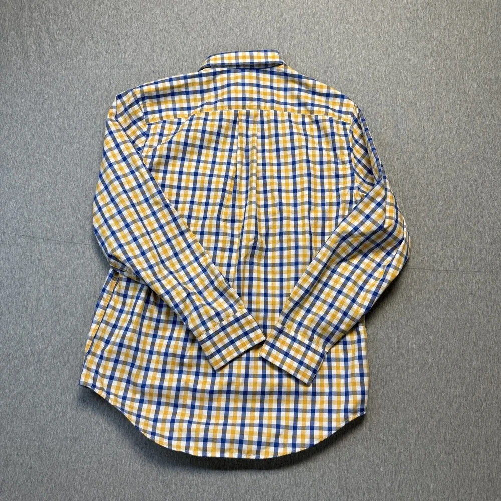 Banana Republic Shirt Mens M Multicolor Plaid Non Iron Button-Up Long Sleeve